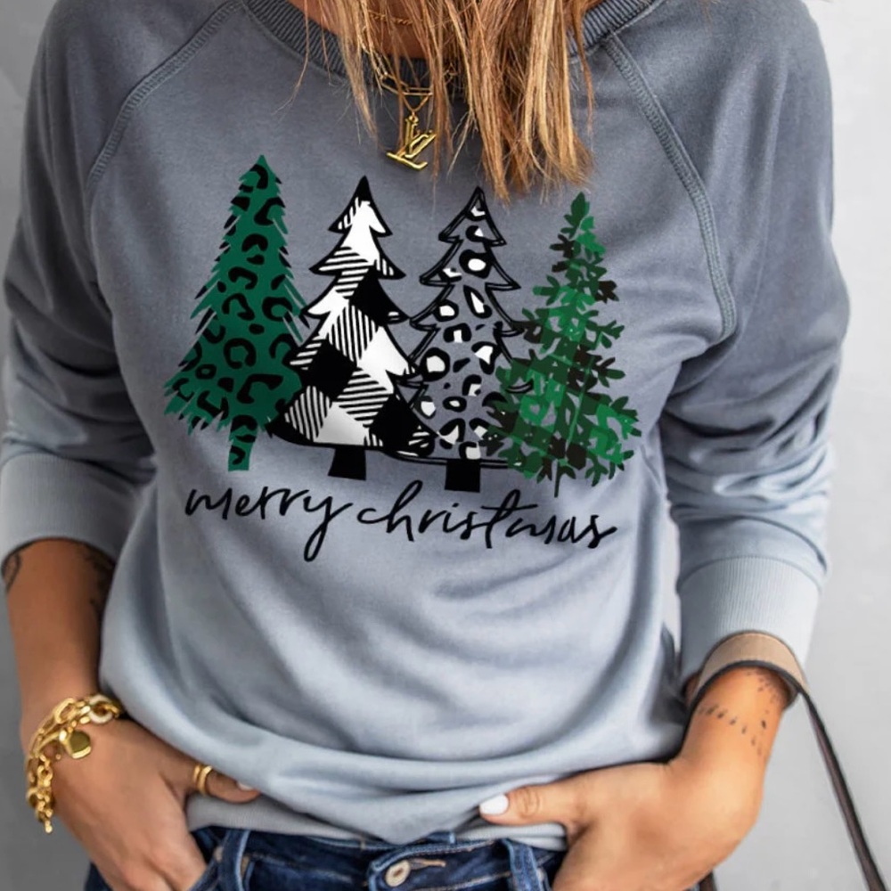 Christmas Tree Sweatshirt Merry Christmas